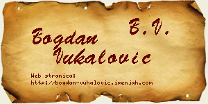 Bogdan Vukalović vizit kartica